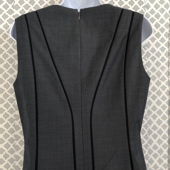Elie Tahari Gray black piping dress - Picture 5 of 7